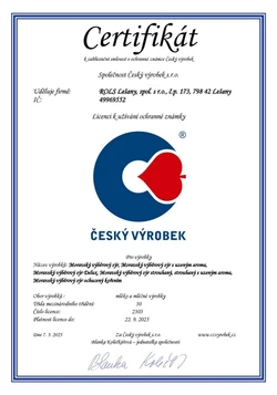 Certifik&aacute;t Rols Česk&yacute; v&yacute;robek